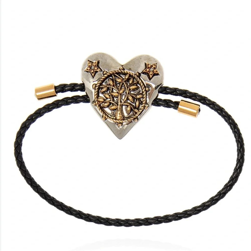 Unisex Alexander McQueen Heart Leather Strap Bracelet